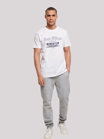 T-Shirt 'Manhatten' F4NT4STIC en blanc