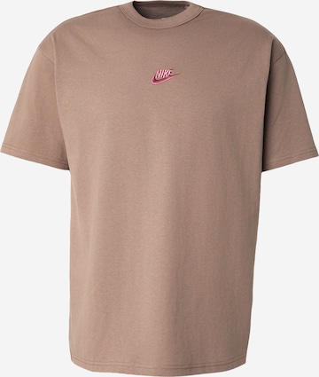 Nike Sportswear Shirt 'PREM ESS' in Brown: front