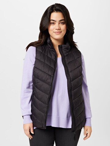 Zizzi Bodywarmer 'CAMAYA' in Zwart: voorkant