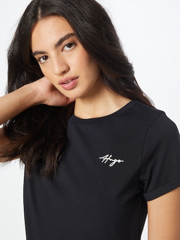 HUGO Red T-Shirt 'Slim Tee' in Schwarz