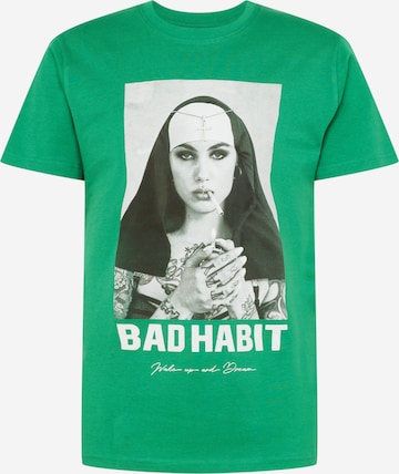 Mister Tee Shirt 'Bad Habit' in Green: front