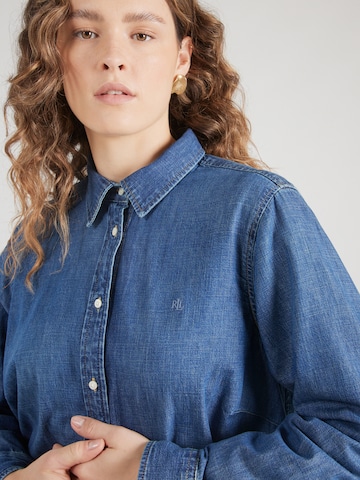 Lauren Ralph Lauren Plus Bluse 'JAMELKO' in Blau
