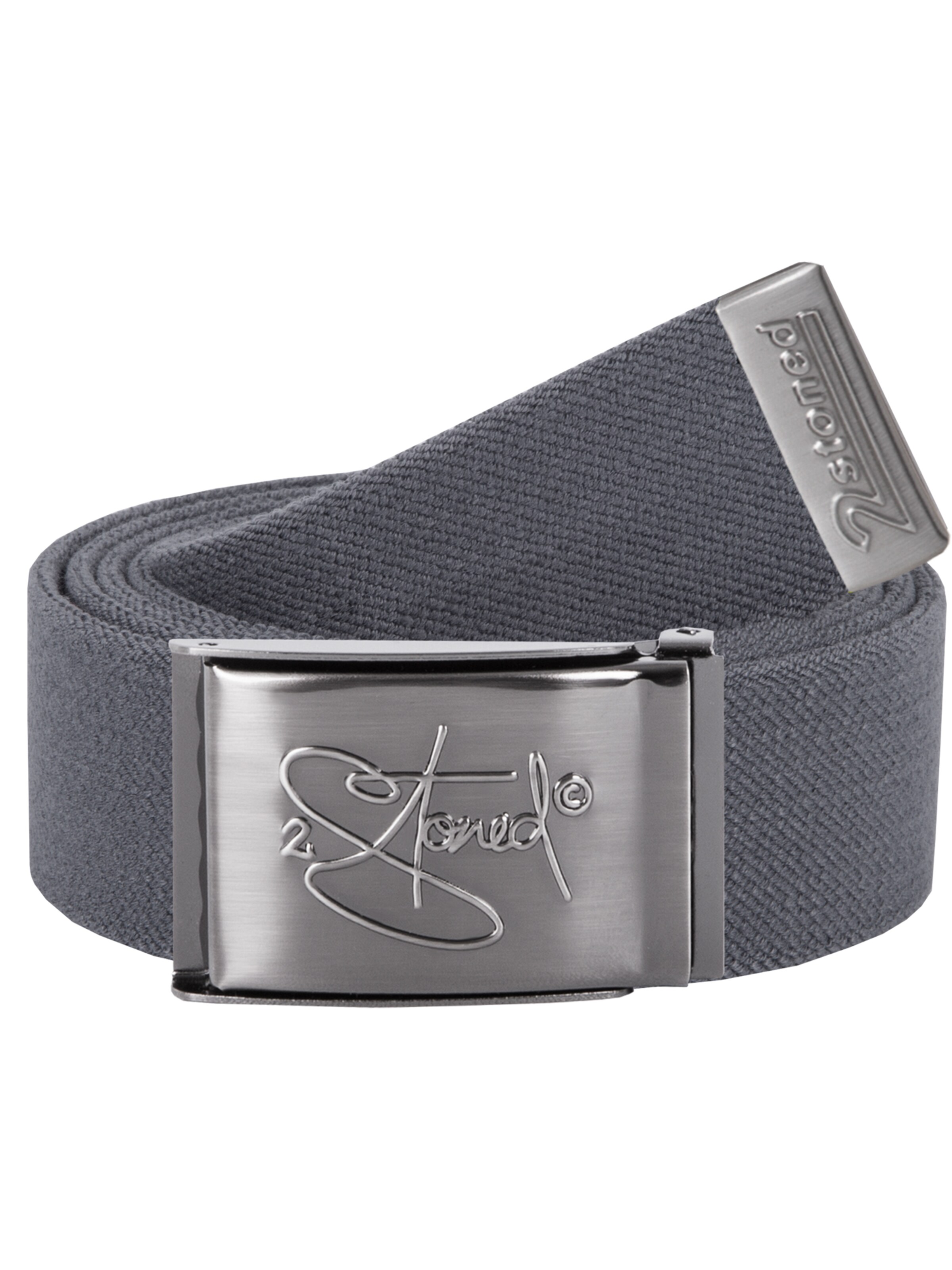 2Stoned Belt 'Classic Matt' in Grey: front