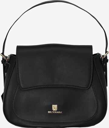 Borsa a mano 'Borsa a Mano Bruno Magli Grazia Saddle Eco-Leather Bottone Magnetico' di Bruno Magli in nero: frontale
