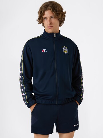 Champion Authentic Athletic Apparel Sweatvest in Blauw: voorkant