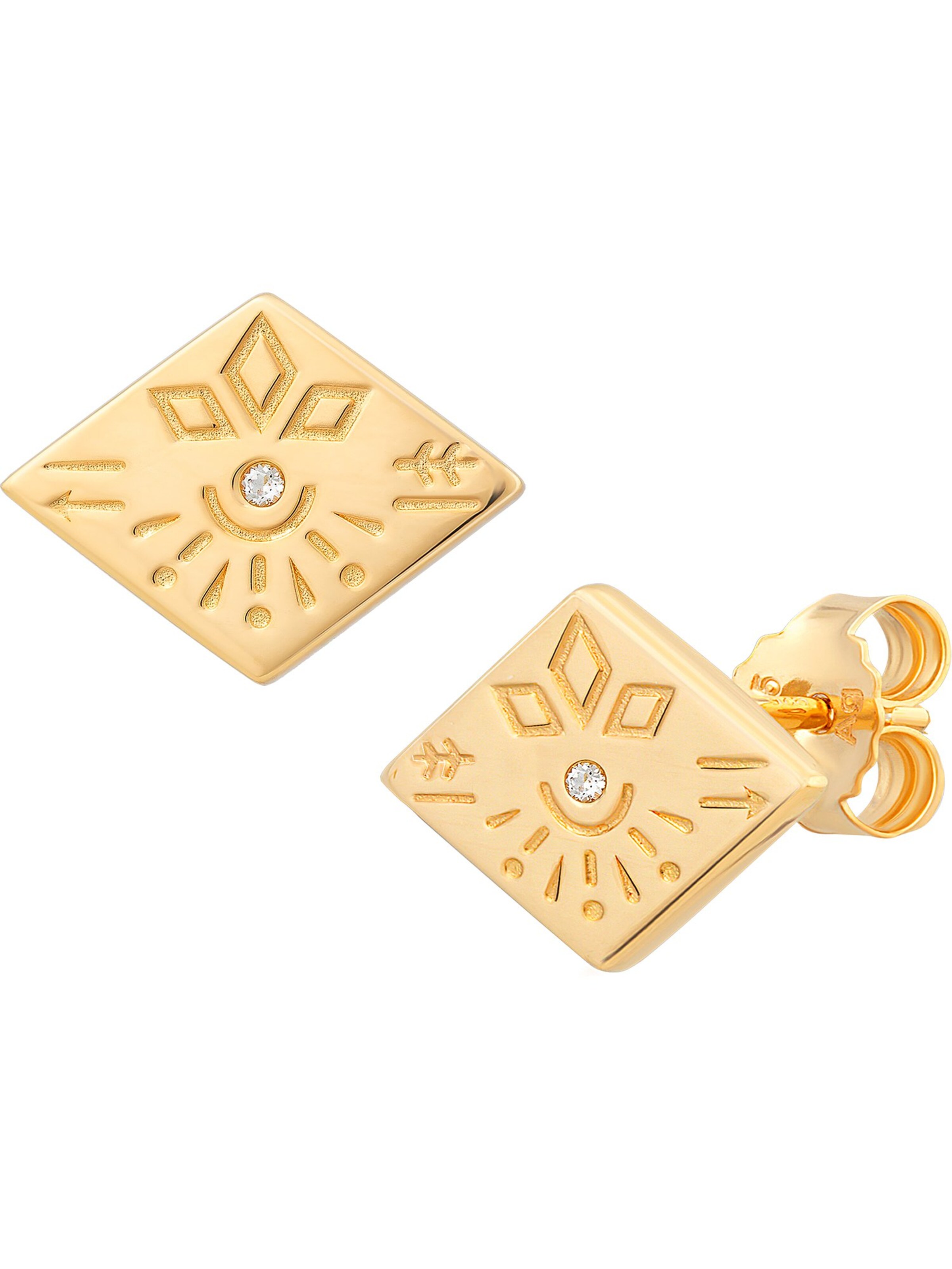 caï Ohrringe in Gold: Vorderseite