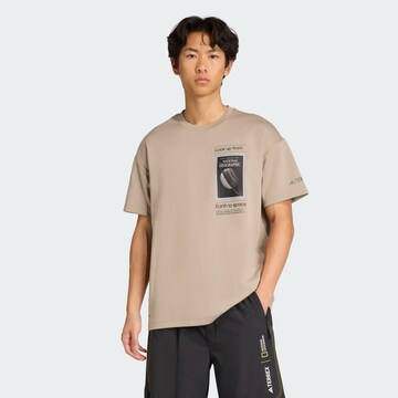ADIDAS TERREX Performance shirt 'National Geographic' in Beige: front