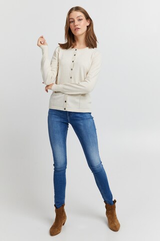 PULZ Jeans Strickjacke 'Sara' in Weiß