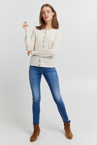 PULZ Jeans Knit Cardigan 'Pzsara' in White