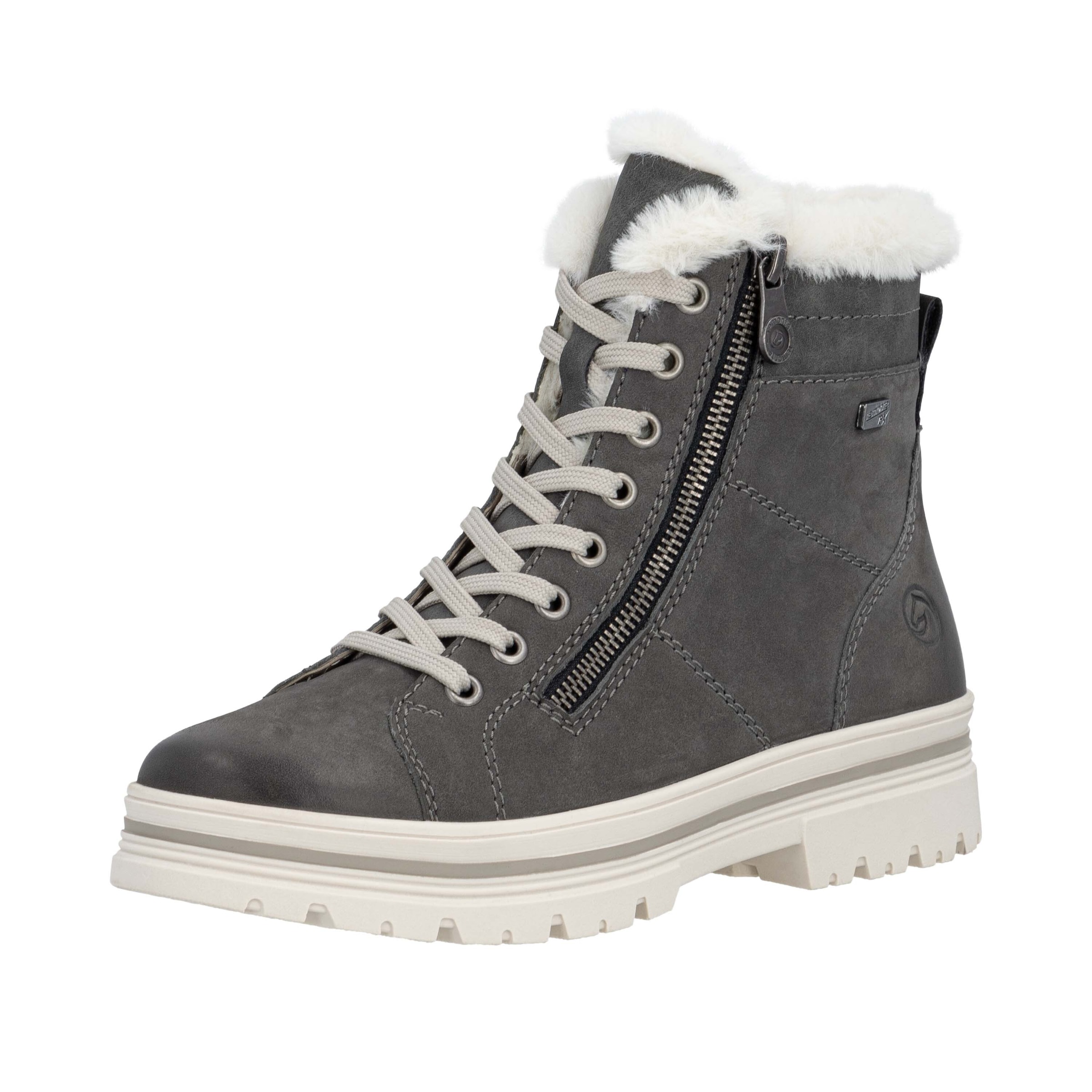 Bottes à lacets REMONTE en gris : devant