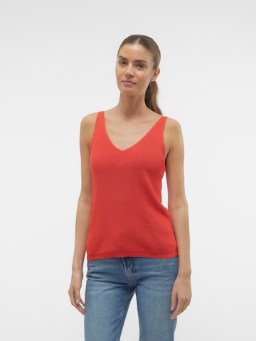 VERO MODA Knitted top 'NEWLEX' in Red: front