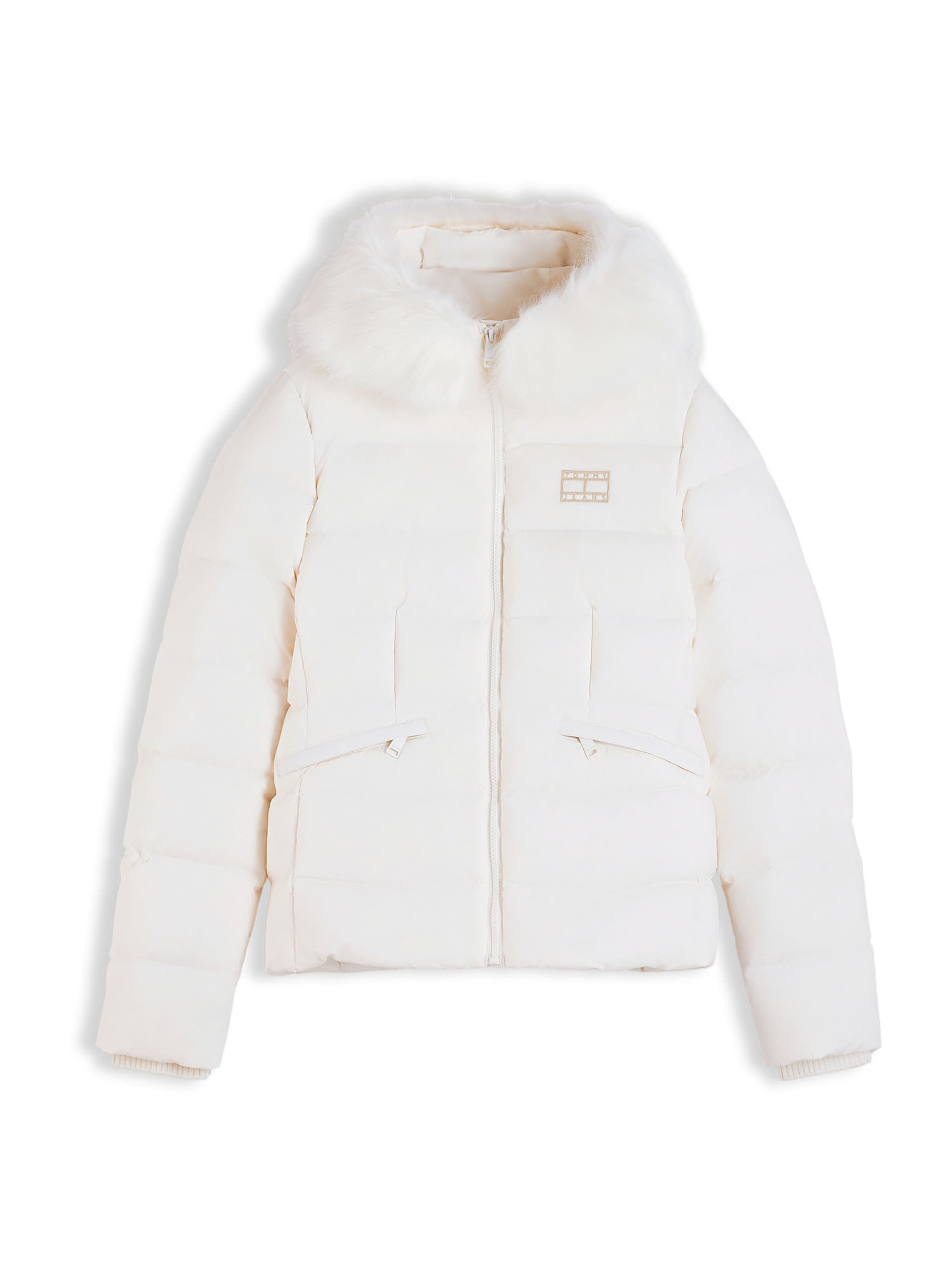 Giacca invernale di Tommy Jeans in bianco: frontale