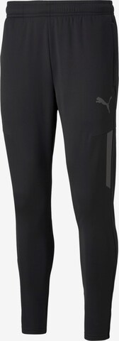 PUMA Slim fit Workout Pants in Black: front