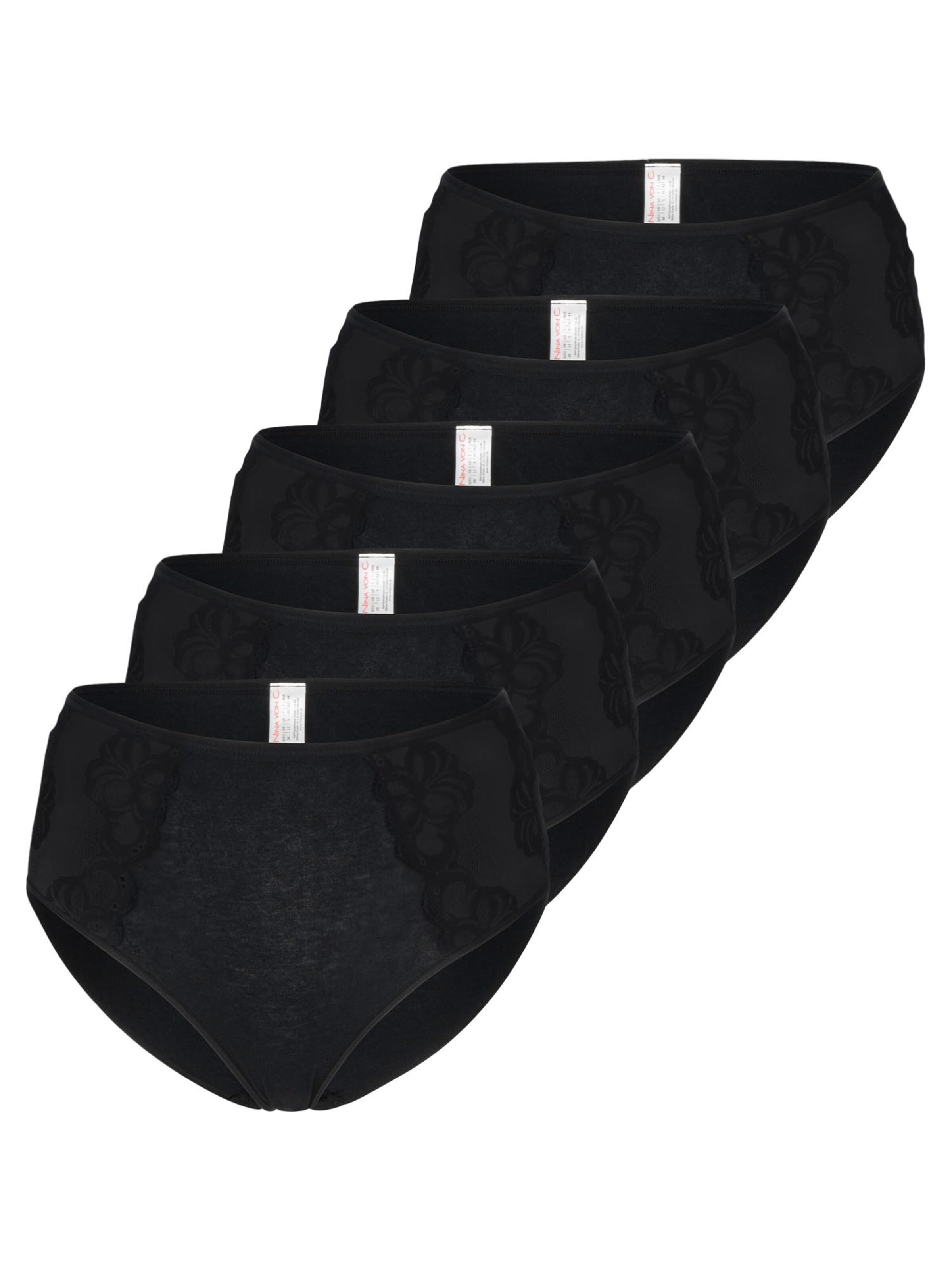 Nina von C. Panty 'Basic' in Black: front