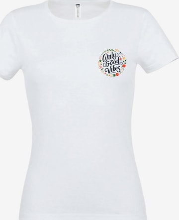 RMK Shirt 'Good Vibes Only' in White: front