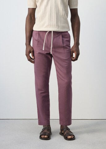 MANGO MAN Slimfit Hose 'Romelino' in Lila: Vorderseite
