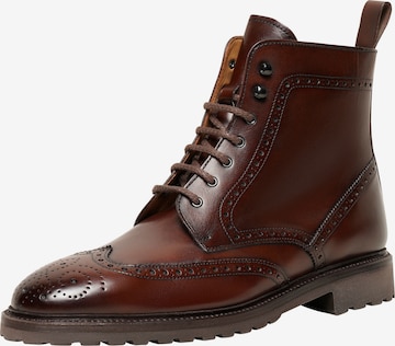 Henry Stevens Lace-Up Boots 'Winston FBDB' in Brown: front