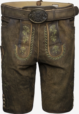 STOCKERPOINT - Regular Calças tradicionais 'Bertram' em castanho: frente