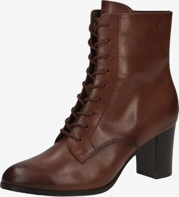 CAPRICE Lace-Up Ankle Boots in Brown: front