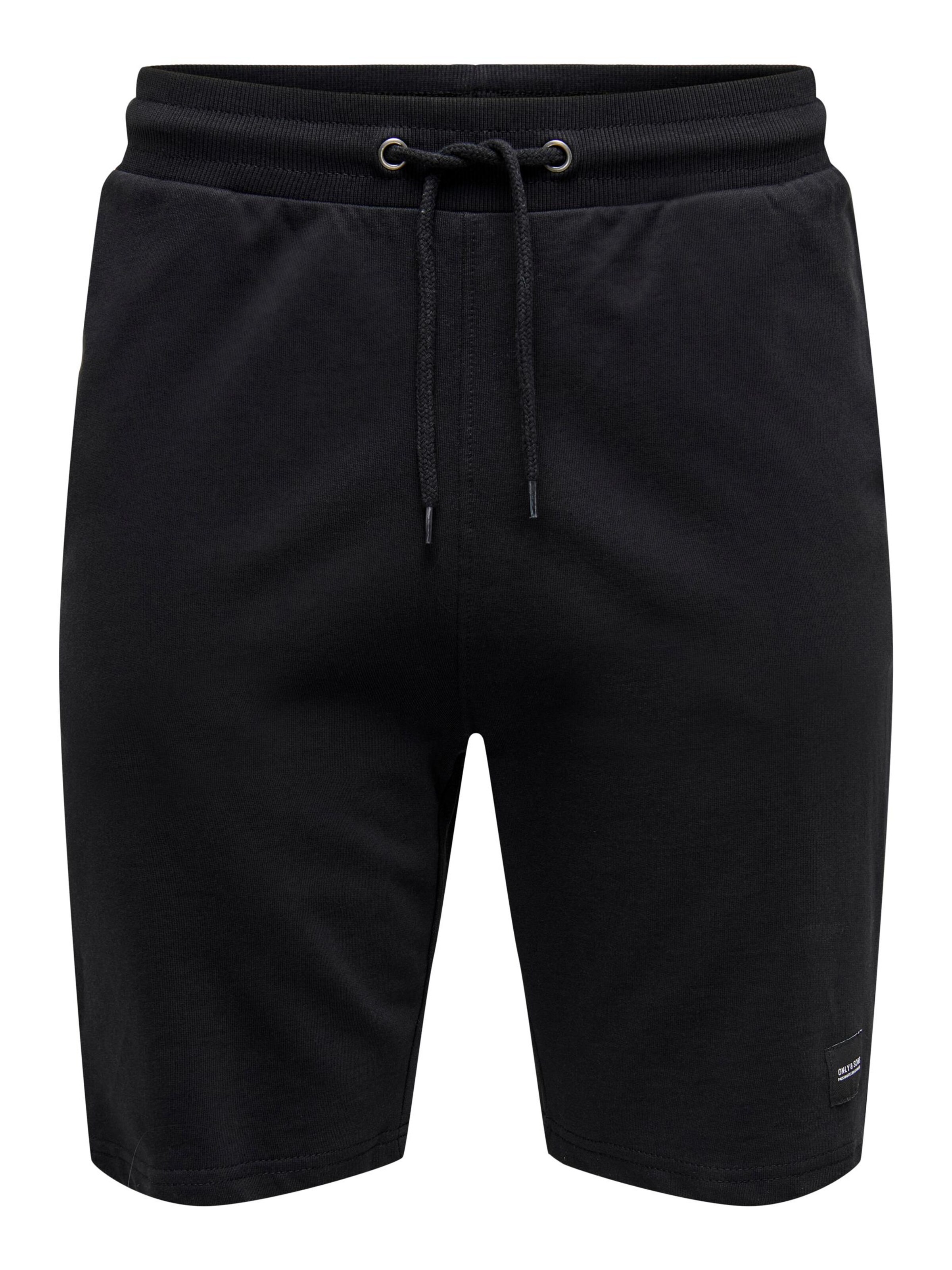 Only & Sons Regular Pants 'ONSNeil' in Black: front