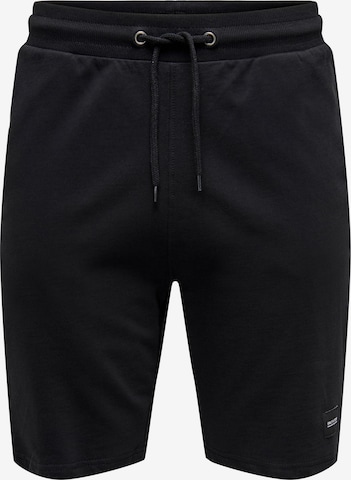 Only & Sons Regular Pants 'Neil' in Black: front