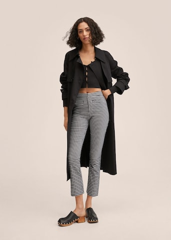 MANGO Boot cut Pants 'Trompy' in Black