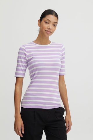 b.young T-Shirt Bypamila Stripe Tshirt - in Pink: predná strana