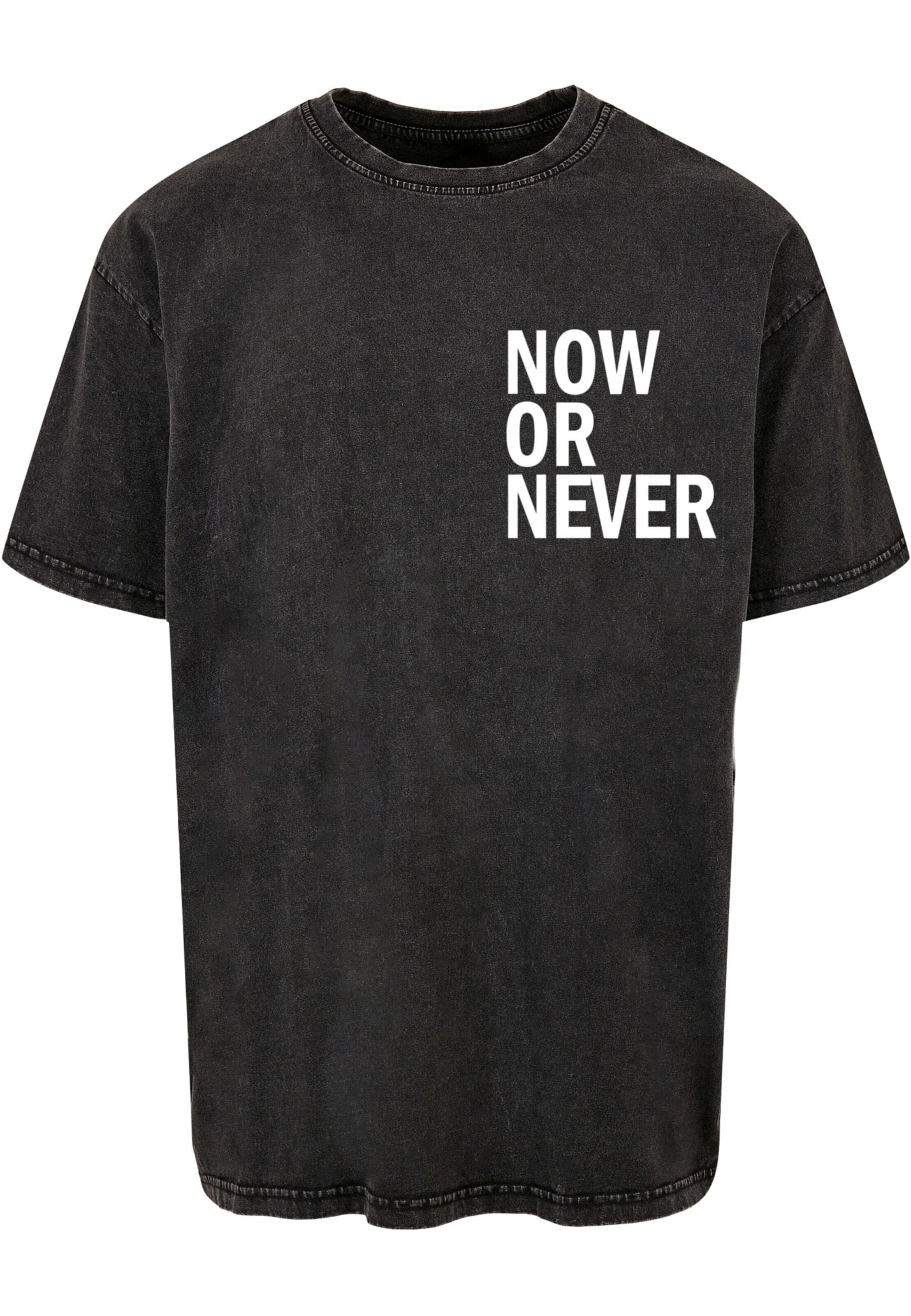 T-Shirt 'Now Or Never' Merchcode en gris : devant
