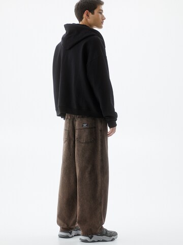 Pull&Bear Wide Leg Jeans in Braun