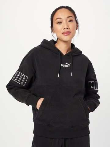 PUMA Athletic Sweatshirt in Black: front