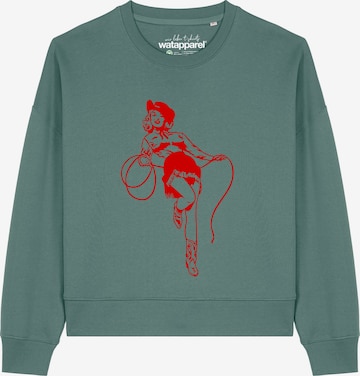 Sweat-shirt 'Cowgirl ' Watapparel en vert : devant