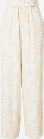 OBJECT Wide leg Trousers 'EMIRA' in Beige: front