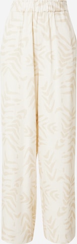 OBJECT Wide leg Pants 'EMIRA' in Beige: front