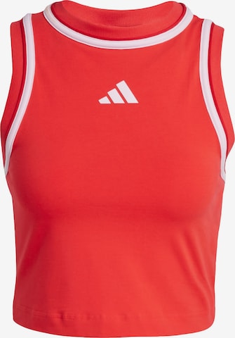 Top sportivo 'Essentials' di ADIDAS SPORTSWEAR in rosso: frontale