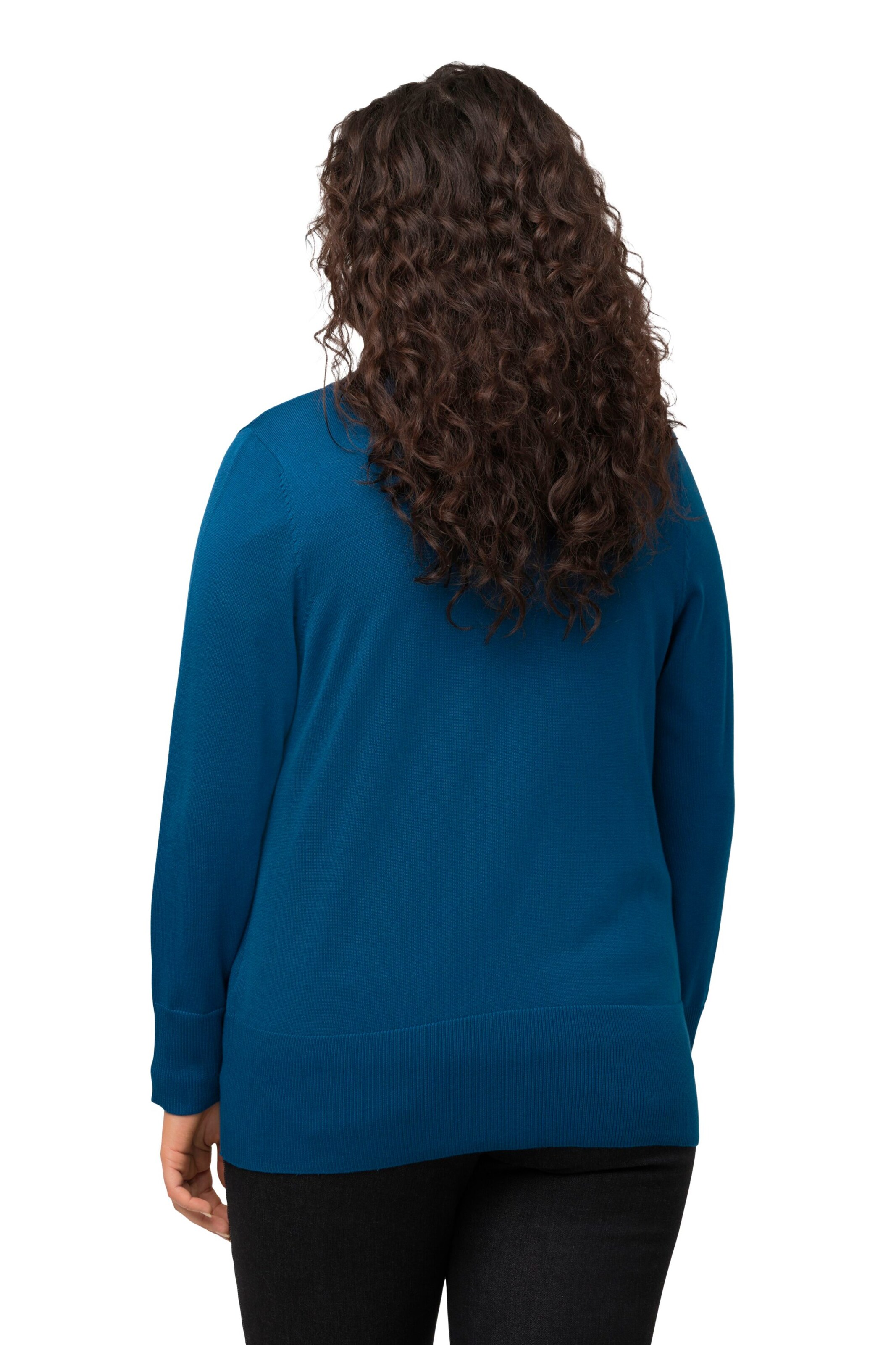 Ulla Popken Gebreid vest in Blauw