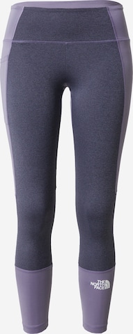 Skinny Pantalon de sport THE NORTH FACE en bleu : devant