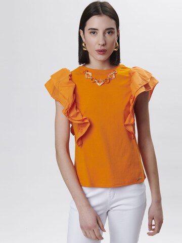 Haut Influencer en orange : devant