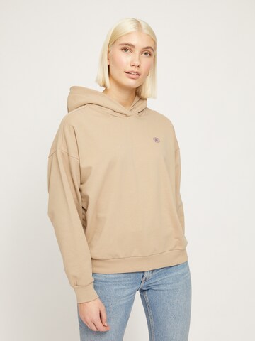 mazine Sweatshirt ' Nyssa Hoodie ' in Beige: front