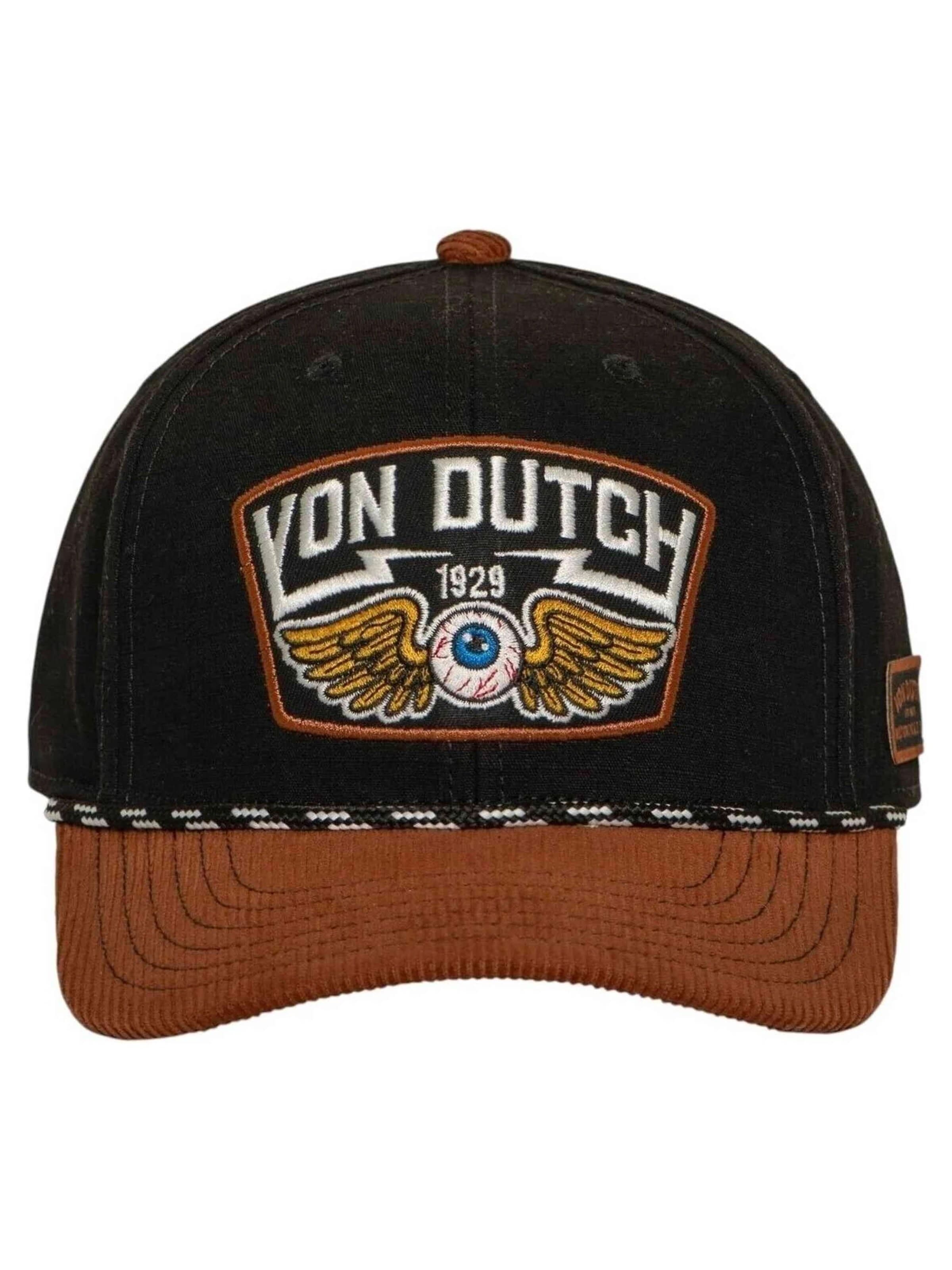 Von Dutch Kšiltovka 'Gorra von dutch negra bordados sem16 trucker cap' – černá