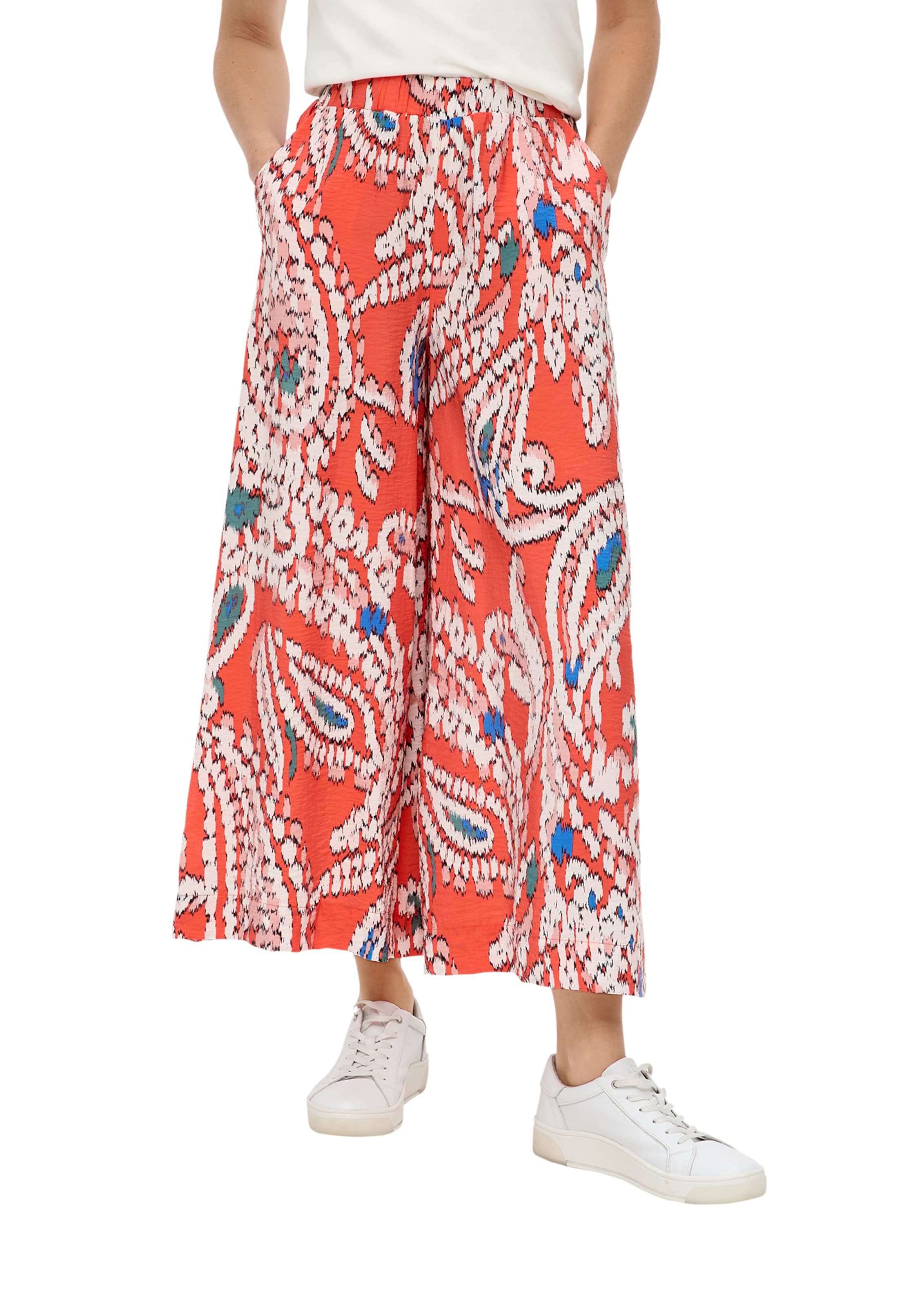s.Oliver Wide leg Broek in Oranje: voorkant
