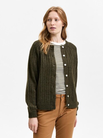 SELECTED FEMME Knit cardigan 'Mola' in Green: front