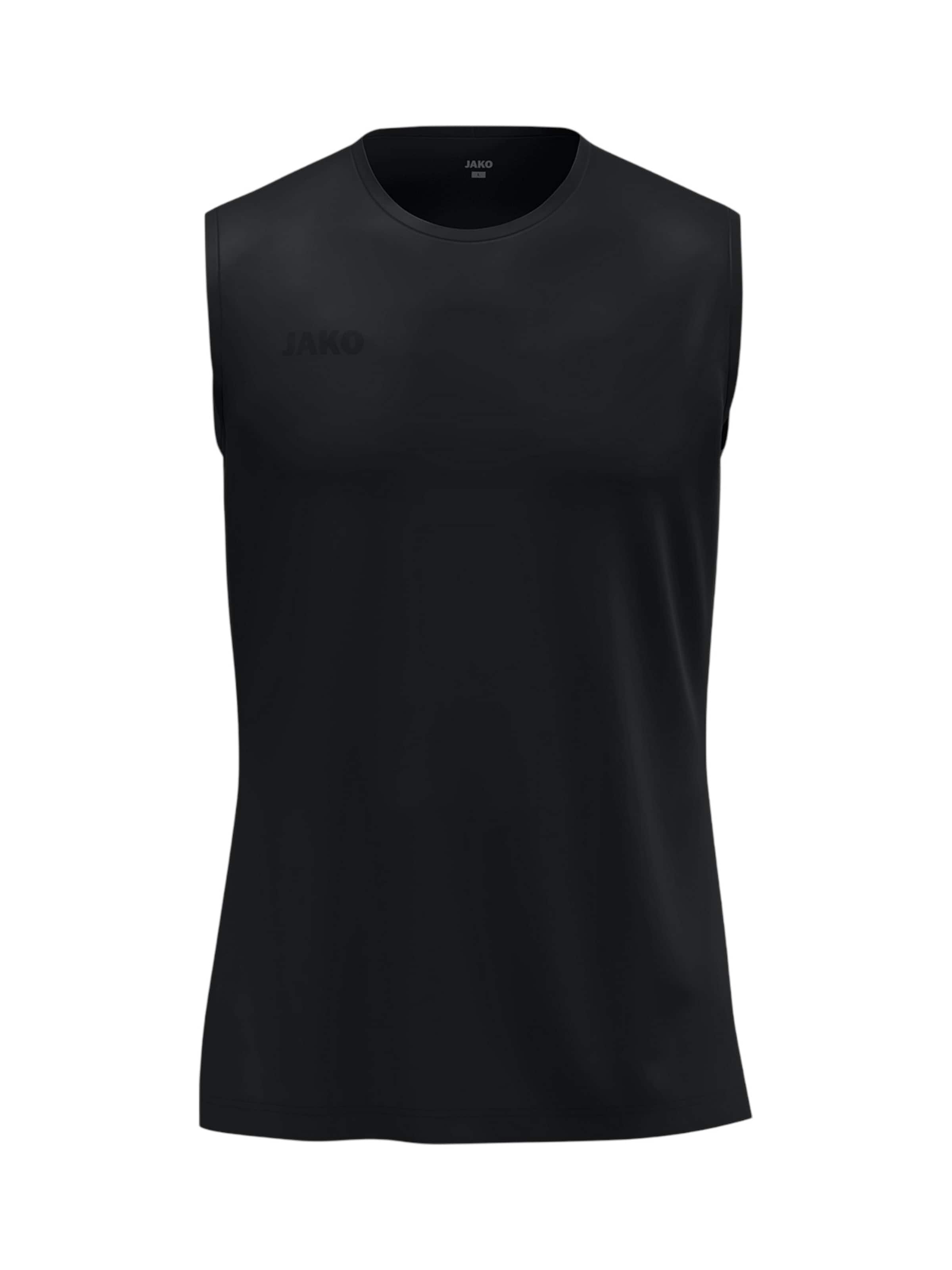 JAKO Športni top | črna barva: sprednja stran