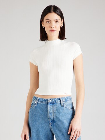 Calvin Klein Jeans Μπλουζάκι σε λευκό: μπροστά