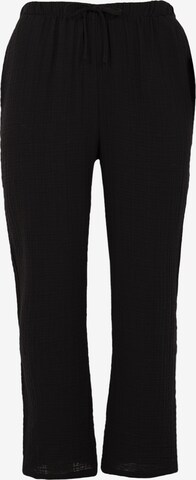 Loosefit Pantalon Yoek en noir : devant