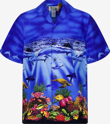 KY's Hemd 'Delfine' in Blau: Vorderseite