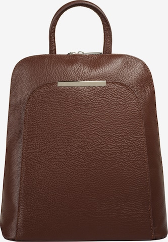 Sac à dos Cluty en marron : devant