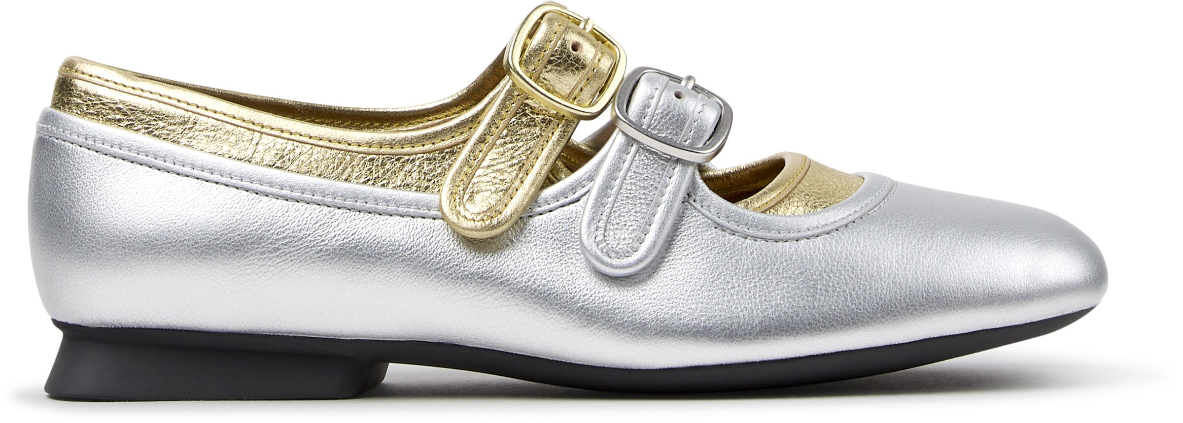 CAMPER Ballerina met riempjes 'Casi Myra' in Zilver