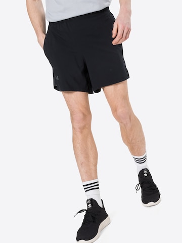 Regular Pantaloni sport 'Launch' de la UNDER ARMOUR pe negru: față