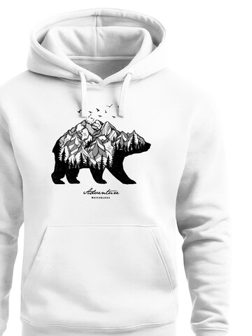 Neverless Sweatshirt 'Mountain Bear' in White