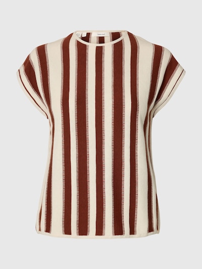 SELECTED Sweater in M in Cream / Chestnut brown, Item view